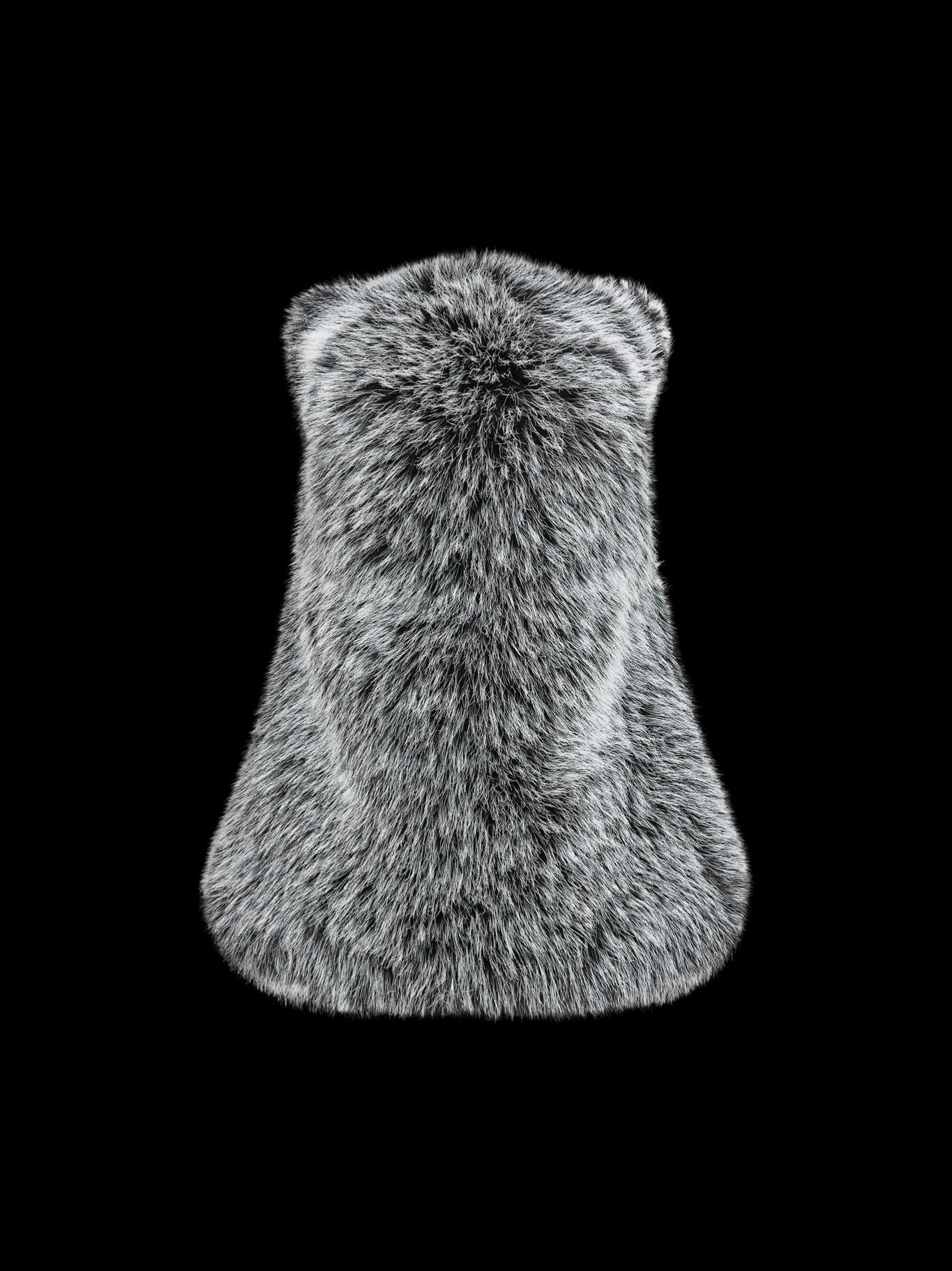 Gray-Black Ombre Faux Mink Trapper Hat