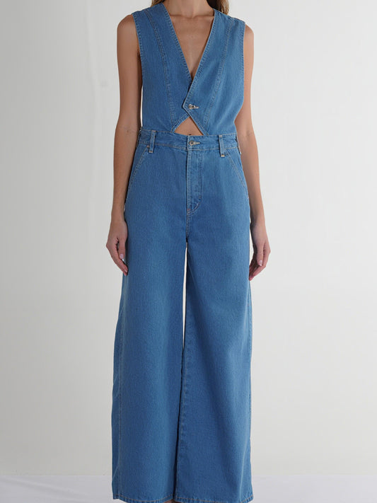 Casual Denim Jumpsuit