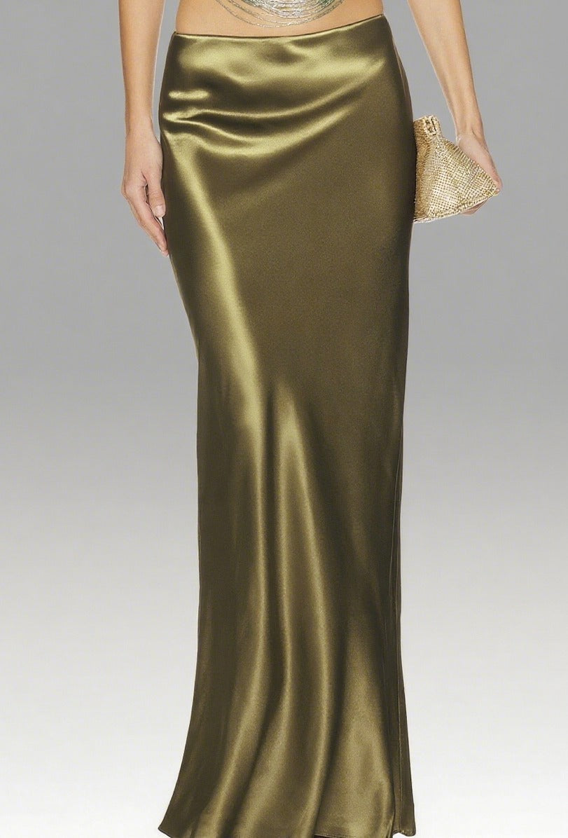 Elegant Gold Fishtail Mermaid Skirt