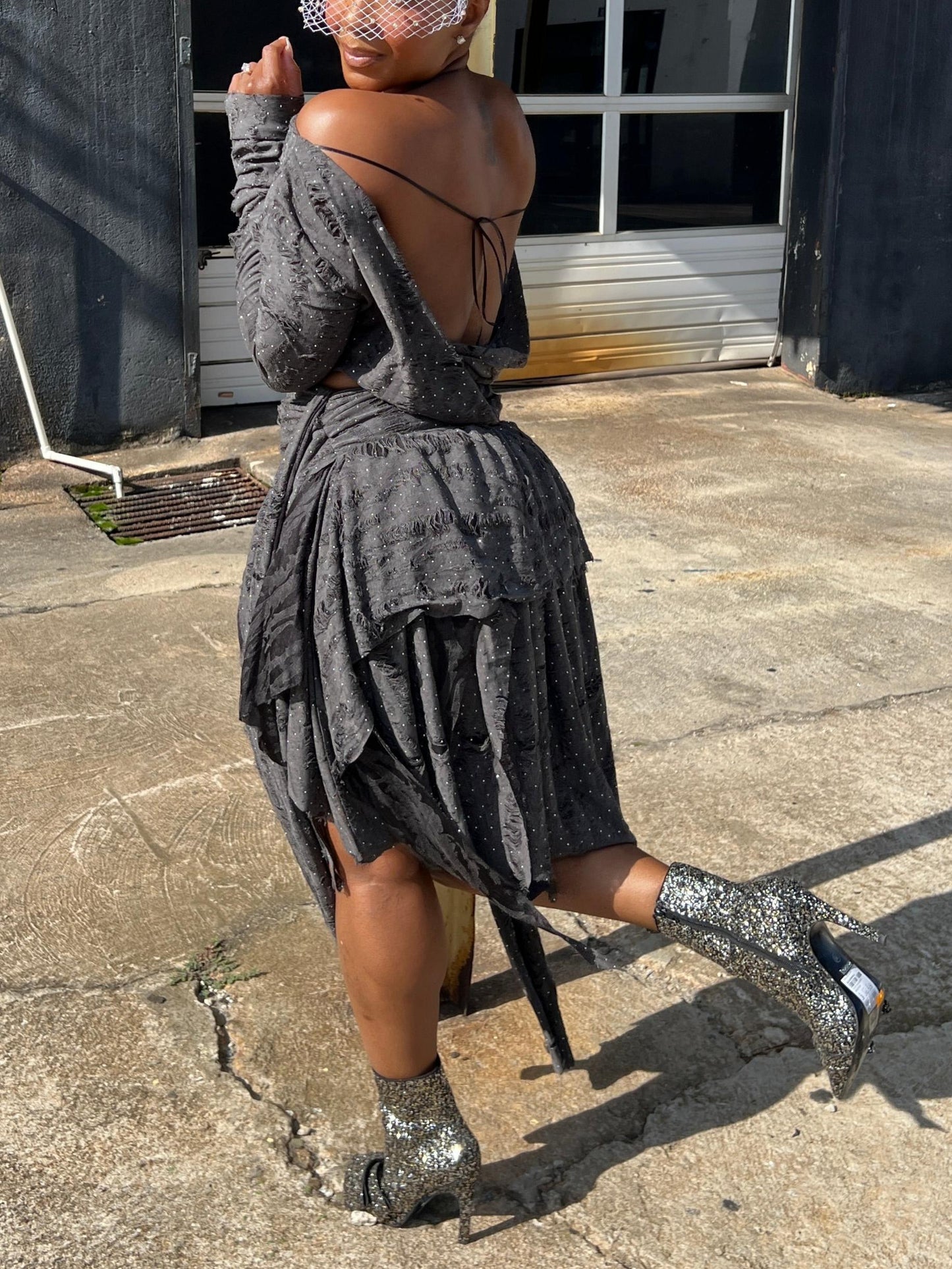 Dipper Distressed Skirt Set