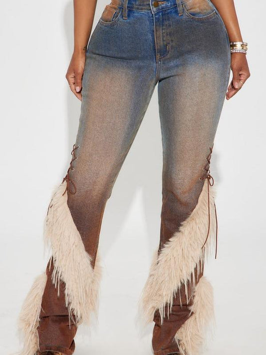 Fab Faux Fur Jeans