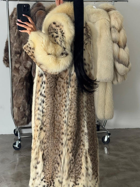 Vintage Mixed Fur Long Coat