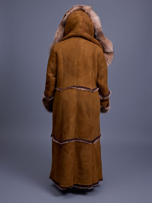 Sheepskin Shearling Trench Coat