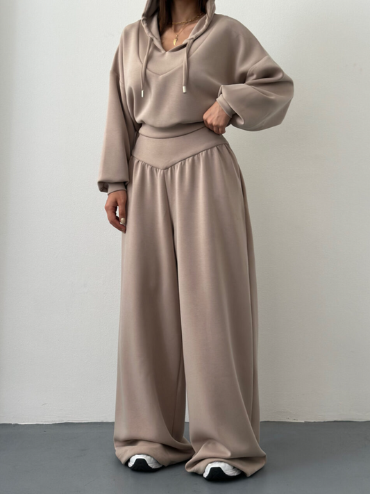 Hooded High-waisted Sports Suit