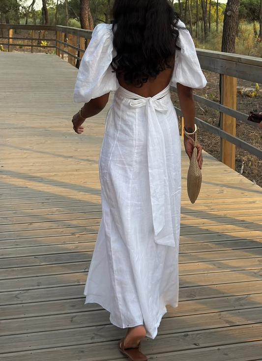 Graceful White Maxi Dress