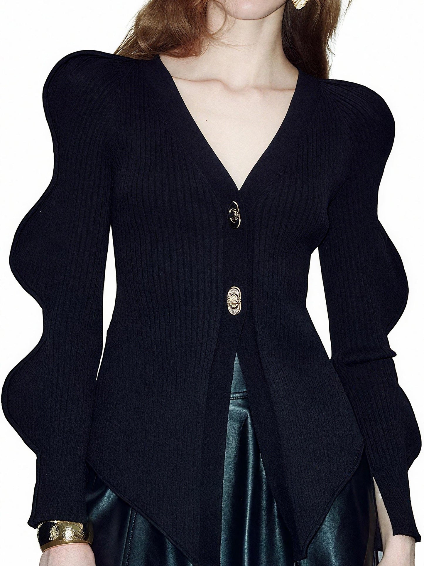 Stylish Long Sleeve V - Neck Cardigan