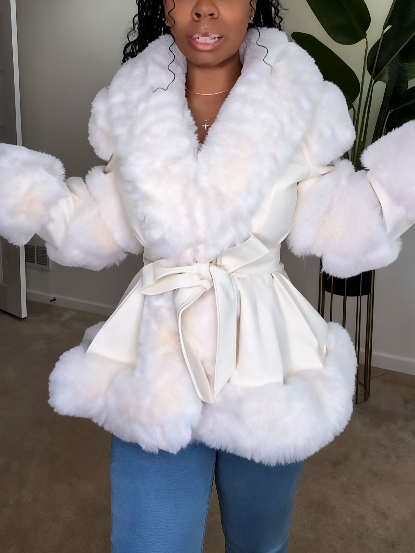 Waisted Plush Jacket