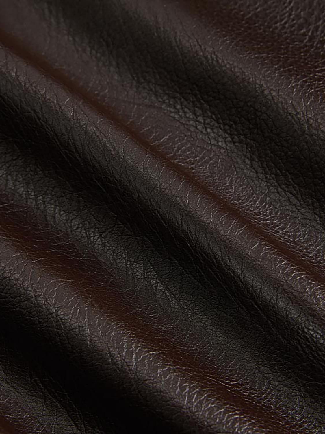 Full Zip Stand Collar Vegan Leather Jackets