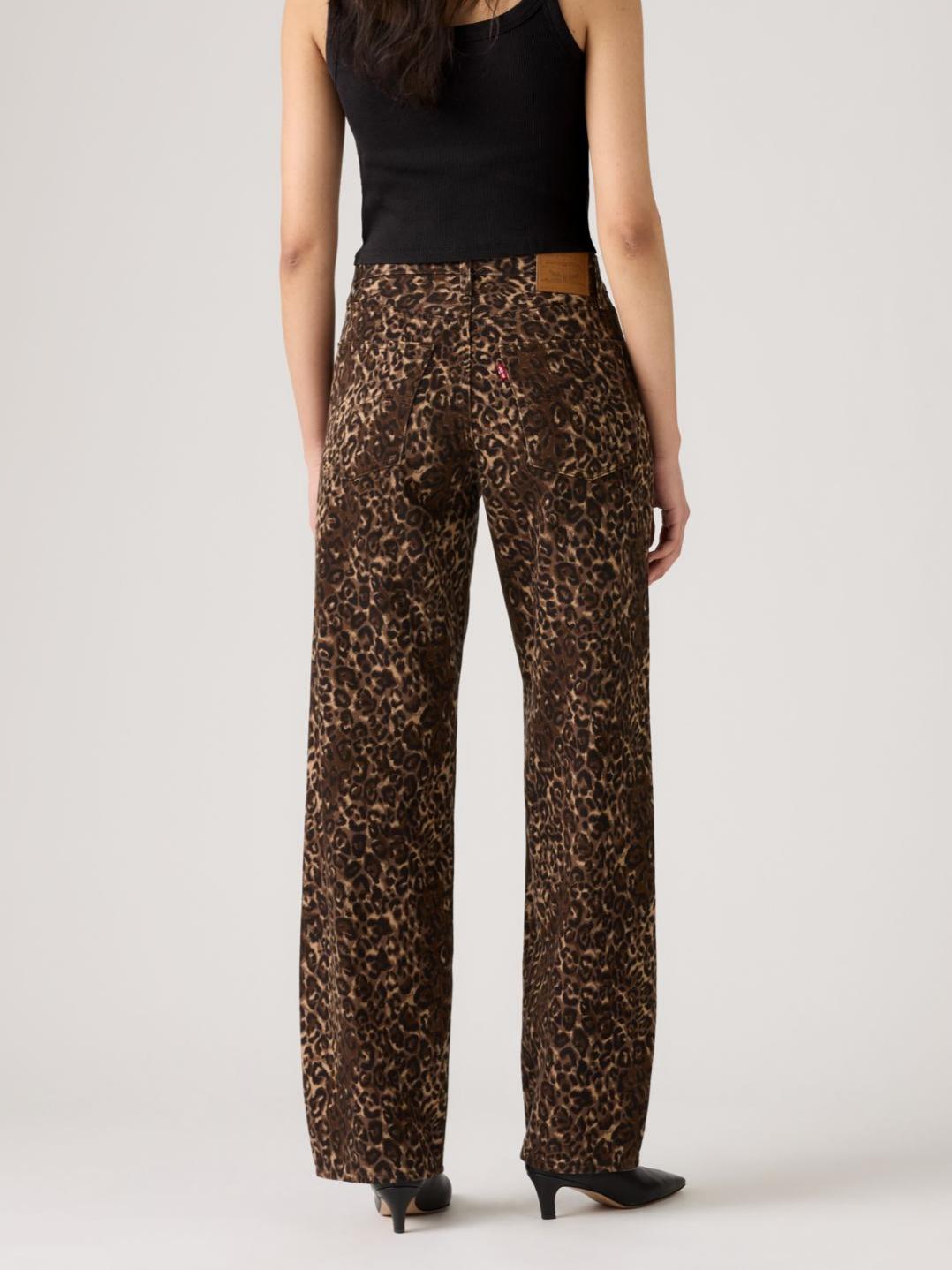 Y2K Leopard Print Co-Ord – Sheer Mesh Top & Baggy Cargo Pants