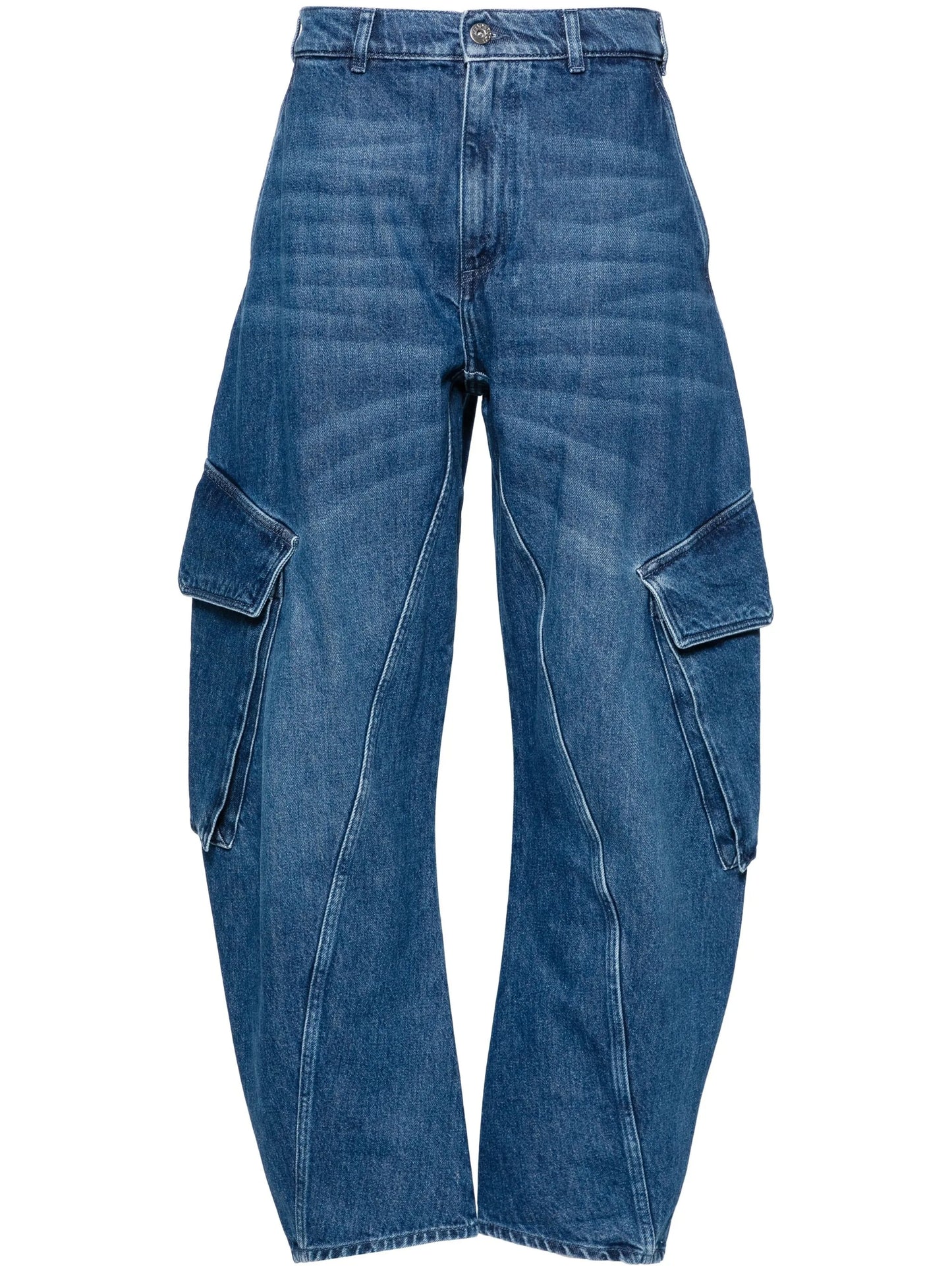 Curved-seam Tapered Jeans