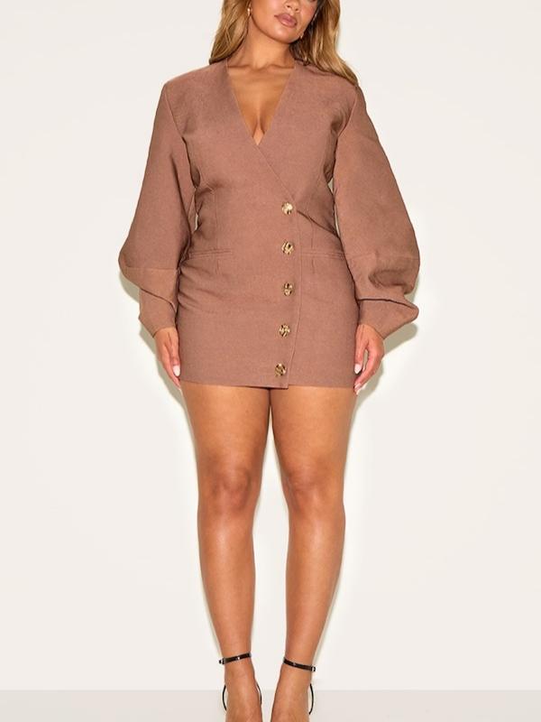 Shape Tailored Cocoon Sleeve A Line Blazer Dress