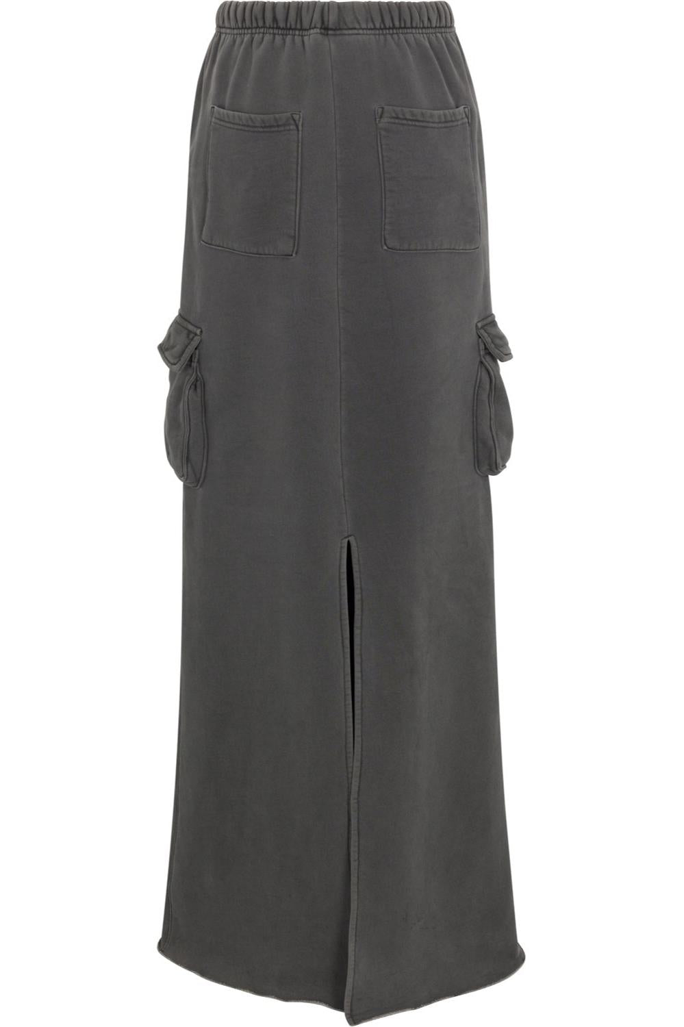 3-Piece Mix & Match Set: Vintage Wash Fleece Cropped Hoodie Jacket+Cropped Hooded Sweatshirt+Cargo Maxi Skirt