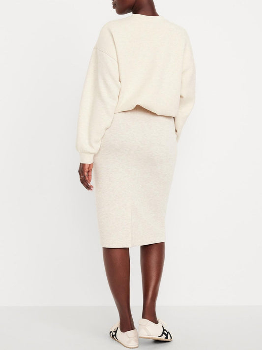 High-Waisted Midi Skirt