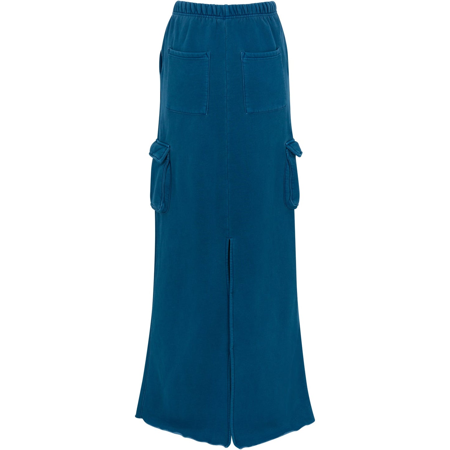 Cobalt Blue Cropped Hoodie & Cargo Maxi Skirt Set – Y2K Casual Two-Piece Outfit