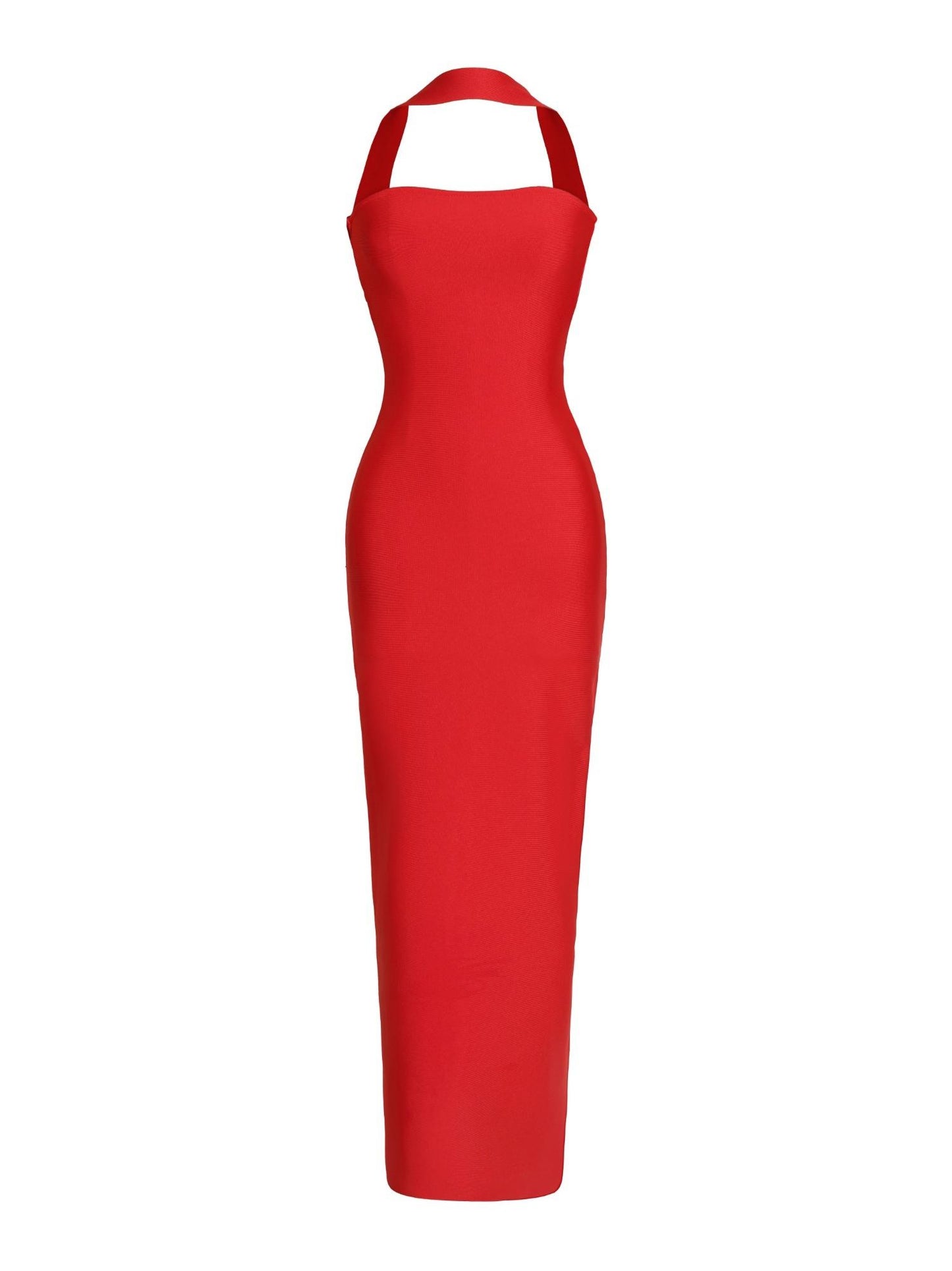 Scarlet Halter Neck Strapless Gown