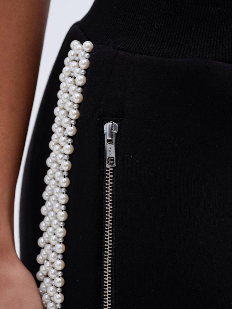 Elegant Pearl-Embellished Tracksuit