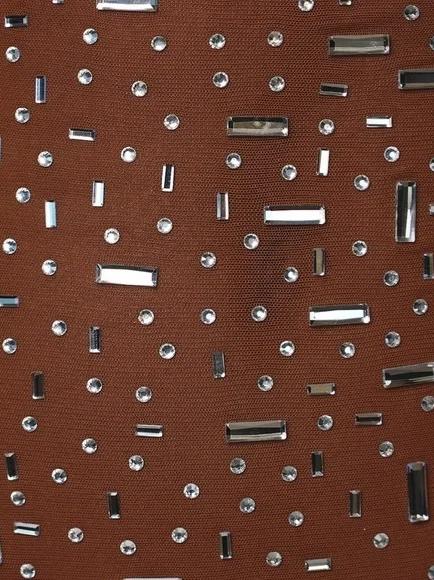 Sheer Mesh Sequin Strapless Gown