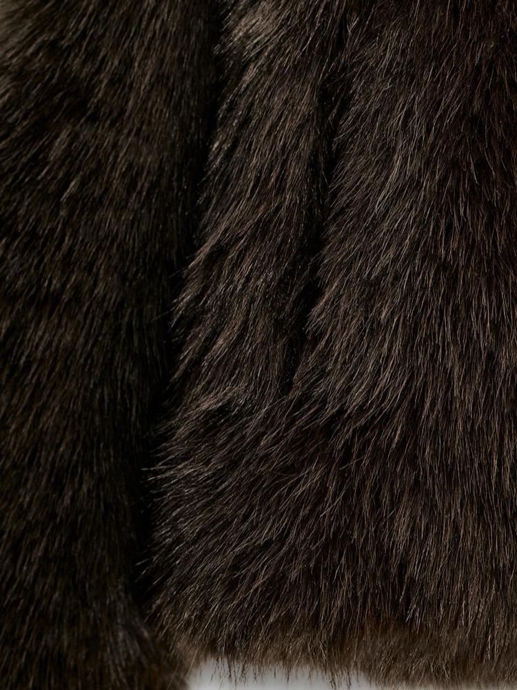 Trendy Short Faux Fur Coat