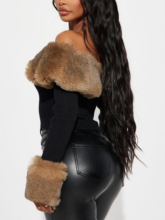 Casual Faux Fur Sweater
