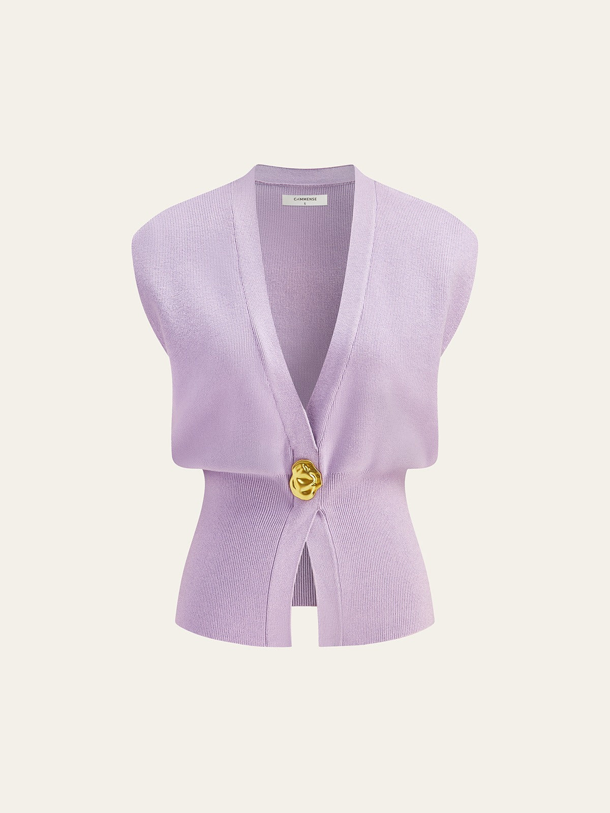 Elegant Button Sleeveless Knit Vest