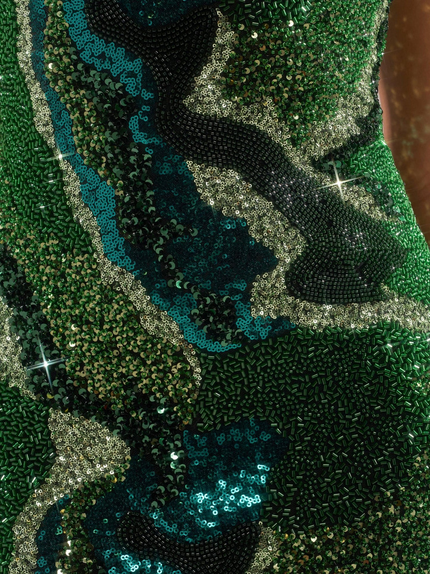 Gradient Green Sparkle Bodycon Party Club Dress