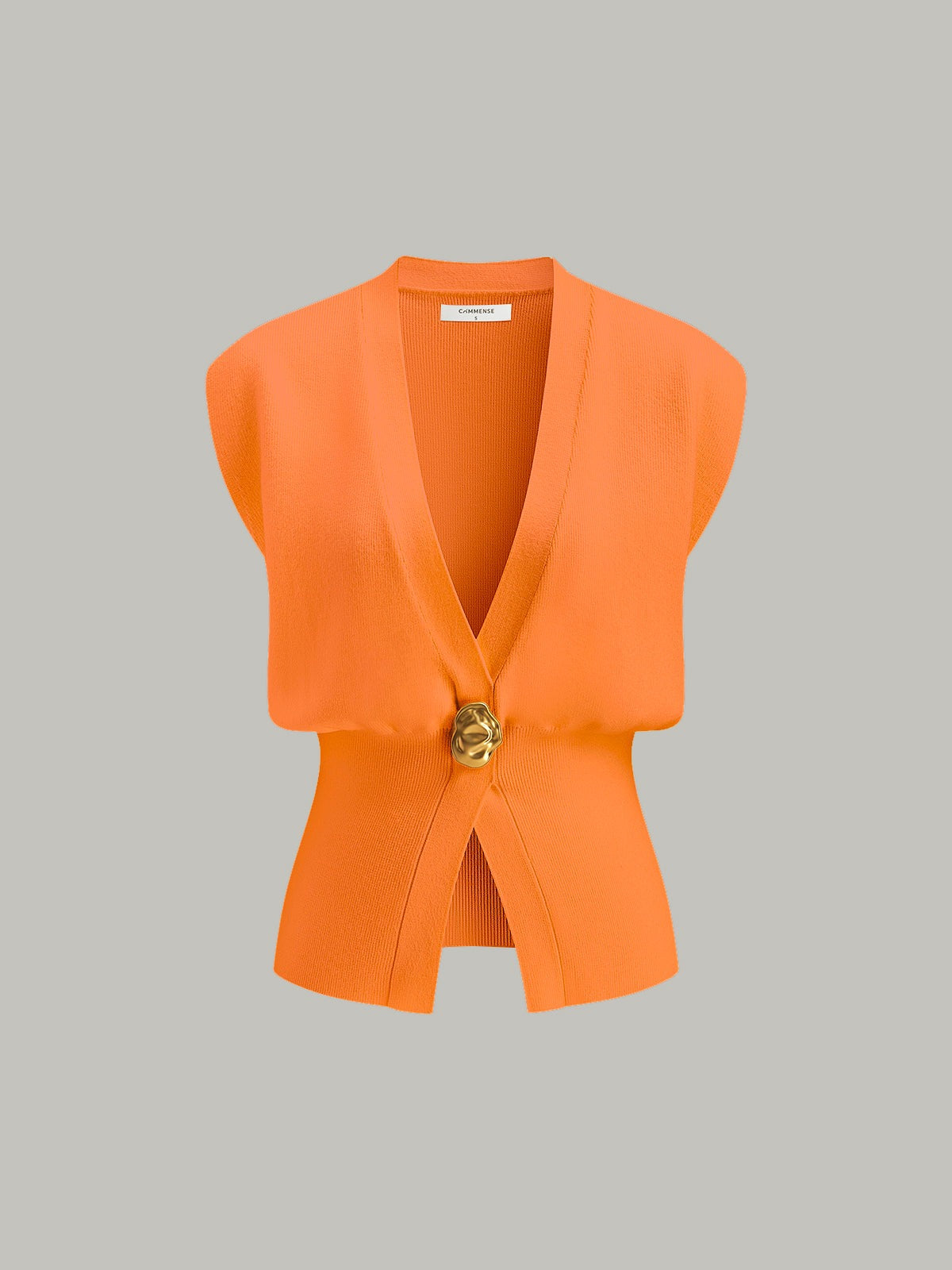 Elegant Button Sleeveless Knit Vest