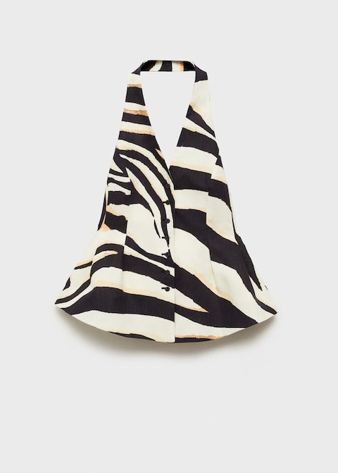 Chic Zebra - Print Halter Neck Top