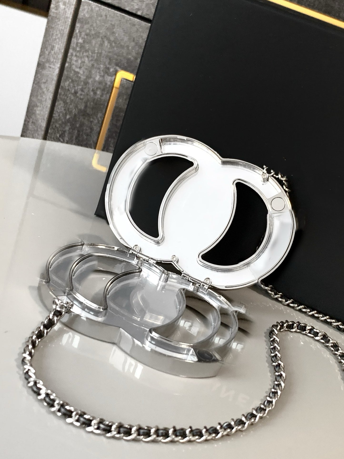 Double Circle Logo Crossbody Bag