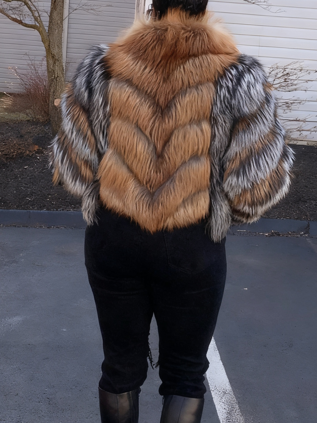Silver Fox and Gold Fox Fur Jacket