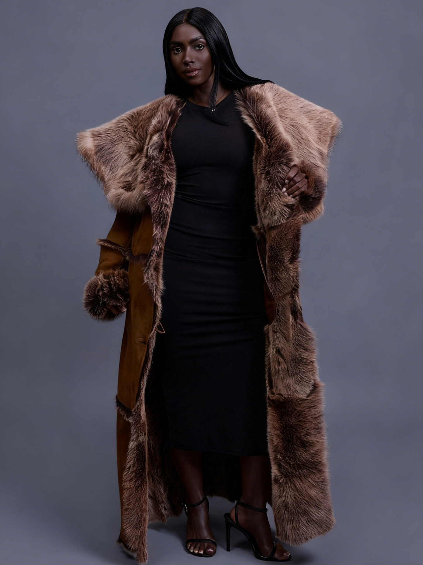 Sheepskin Shearling Trench Coat
