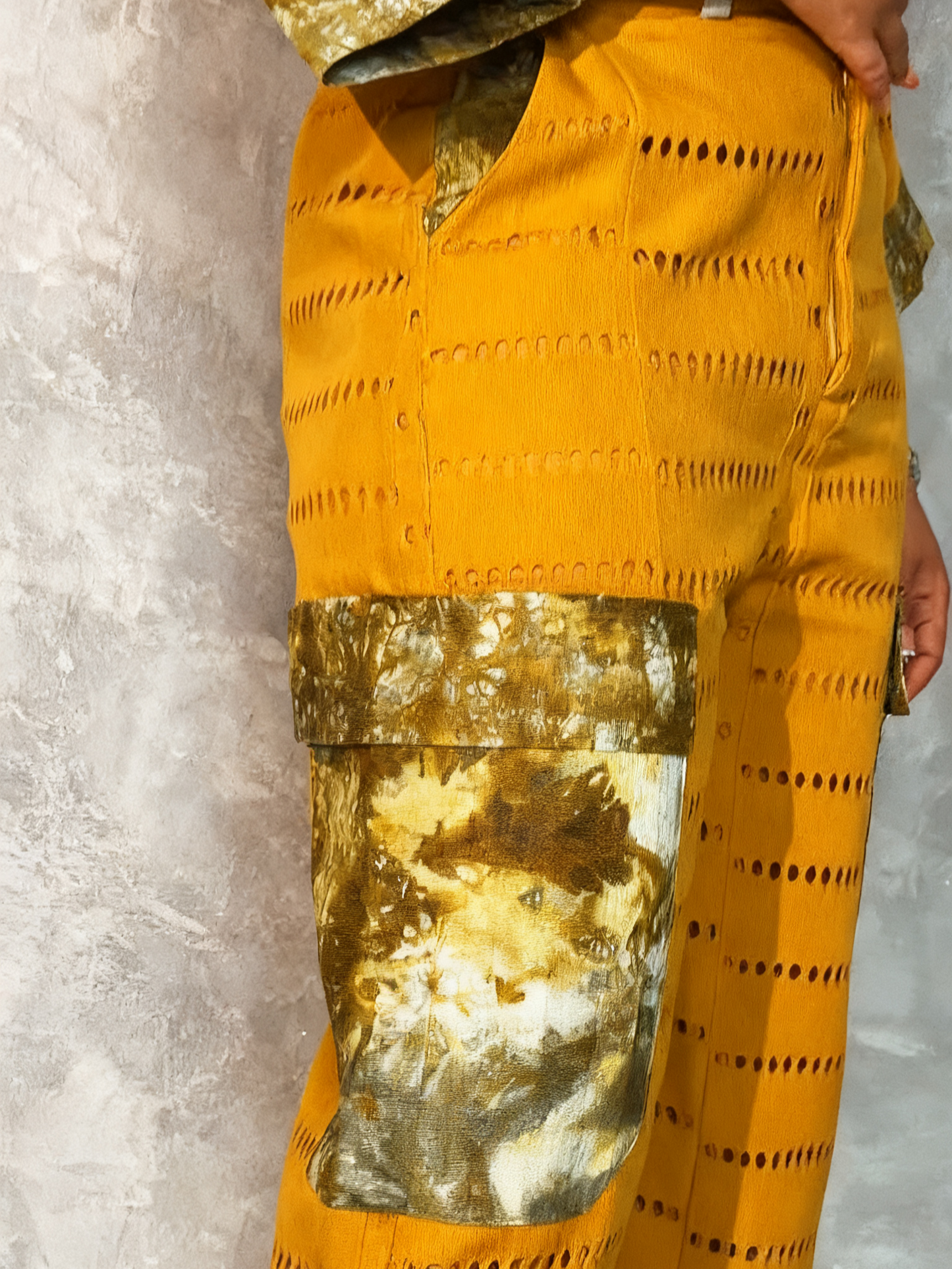 Chic Mustard Yellow African Print Two-Piece Set