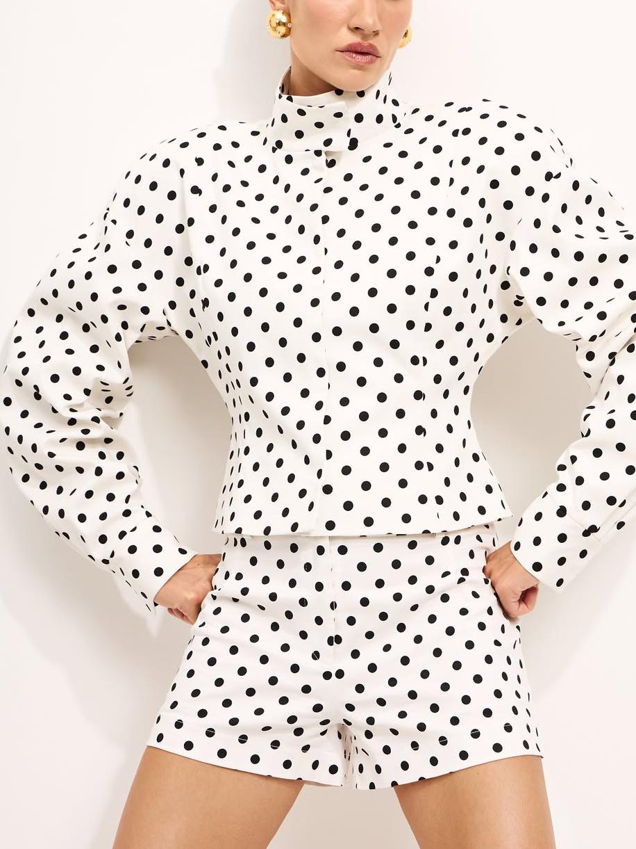 Chic Polka - Dot Two Piece Set
