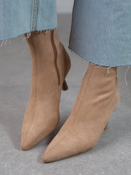 Elegant Suede Ankle Sock - Style Boots