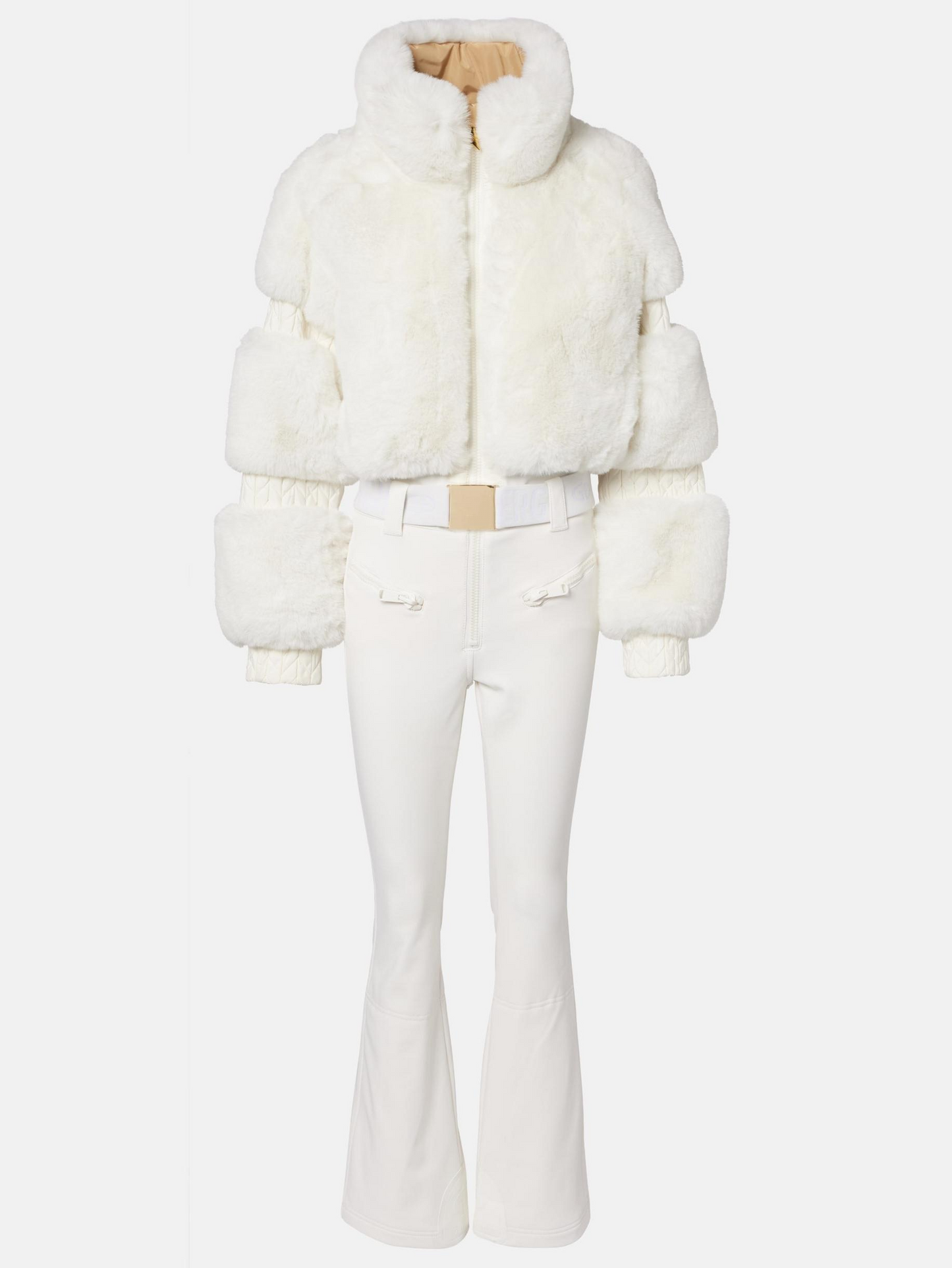Faux Fur One-Piece Ski Suit