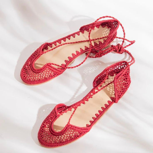 Handwoven Vintage Closed-Toe Sandals