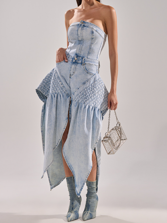 Washed Denim Jumpsuit