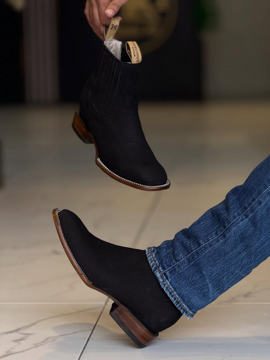 Men's Black Western Style Chelsea Boots
