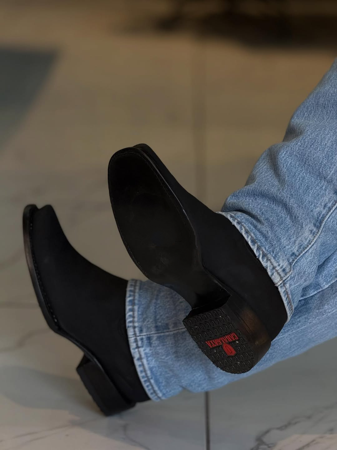 Men's Black Matte Leather Chelsea Boots