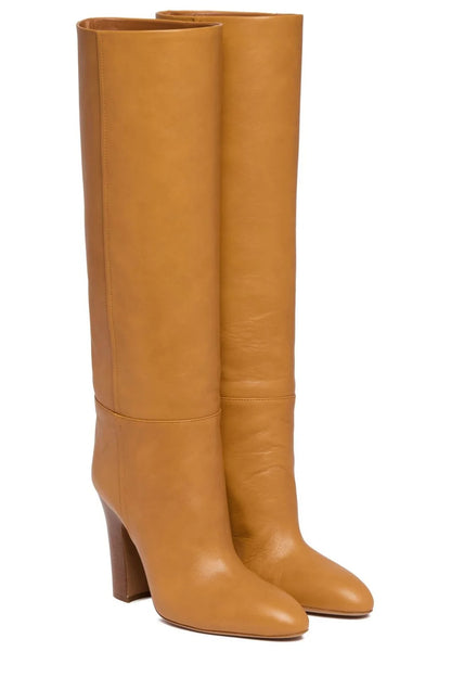 Block Heel Pointed Toe Chic Western Riding Boots
