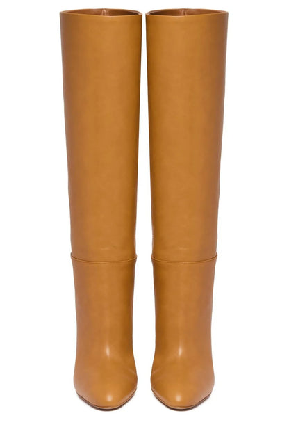 Block Heel Pointed Toe Chic Western Riding Boots