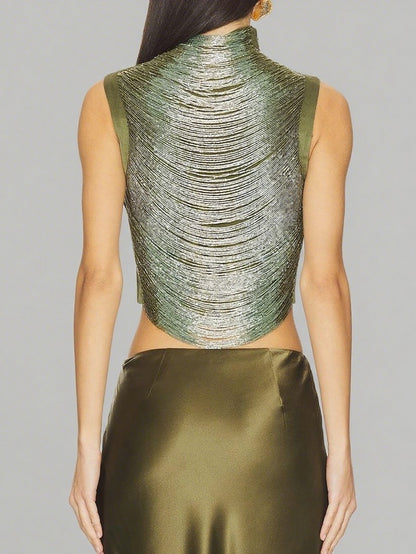 Sexy Sleeveless Tassel Top