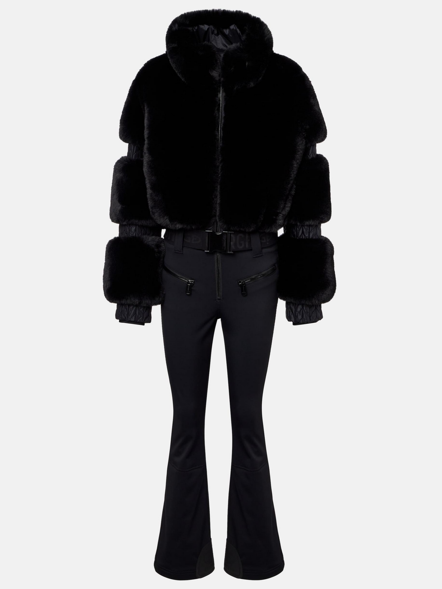 Faux Fur One-Piece Ski Suit