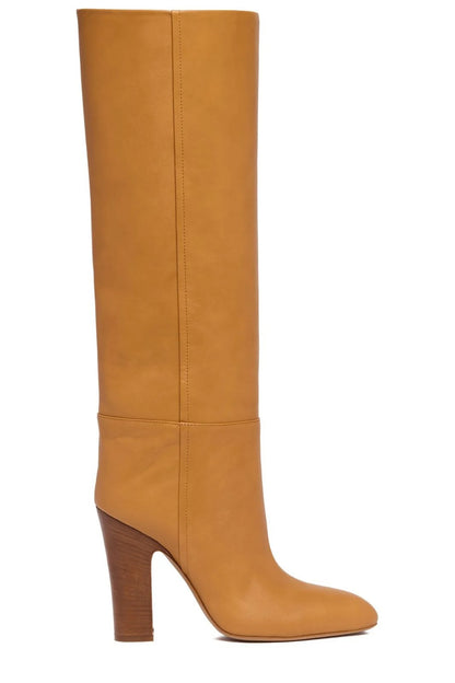 Block Heel Pointed Toe Chic Western Riding Boots