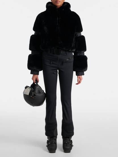 Faux Fur One-Piece Ski Suit