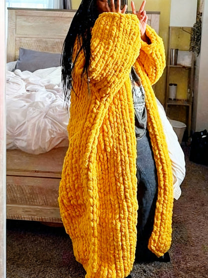 Thickened Sweater Loose Long Cardigan