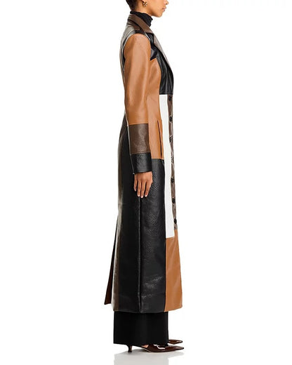 Fab Winter Leather Coat Dress