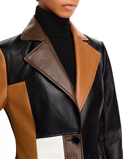 Fab Winter Leather Coat Dress