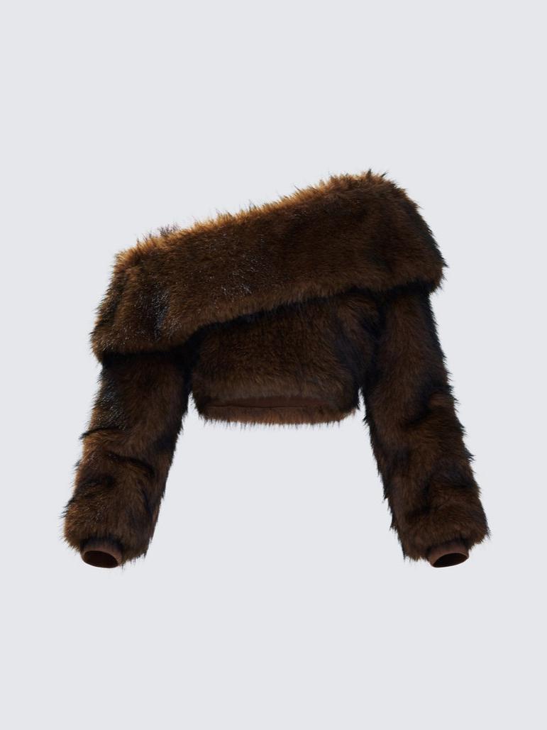 Plush Off-the-shoulder Top