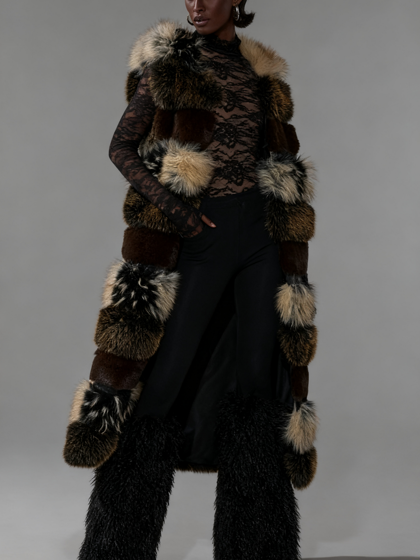 Stylish Plush Fox Fur Vest