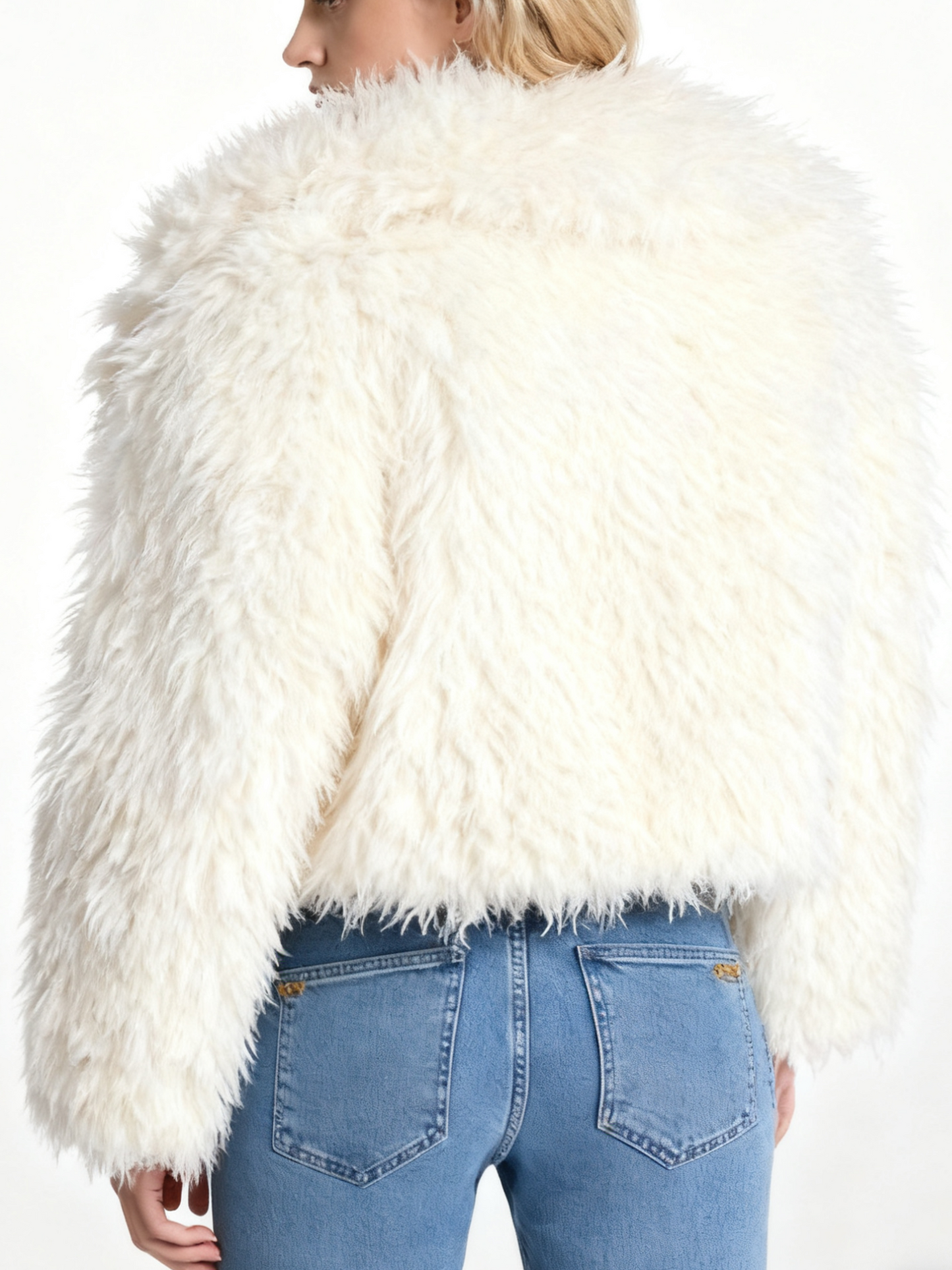 Cropped Faux Fur Coat